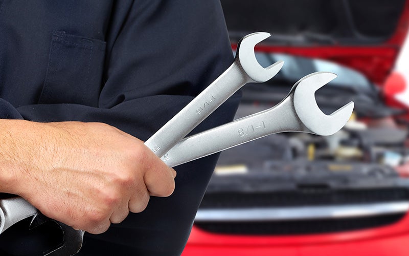Service Technician with Wrench at Master Buick GMC in Augusta GA